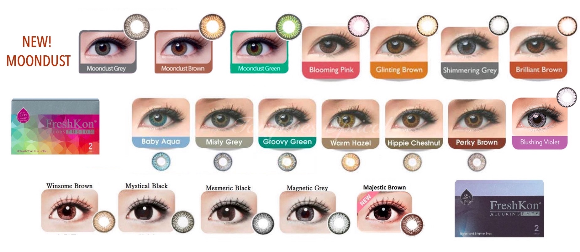 Contact Lens Color Chart