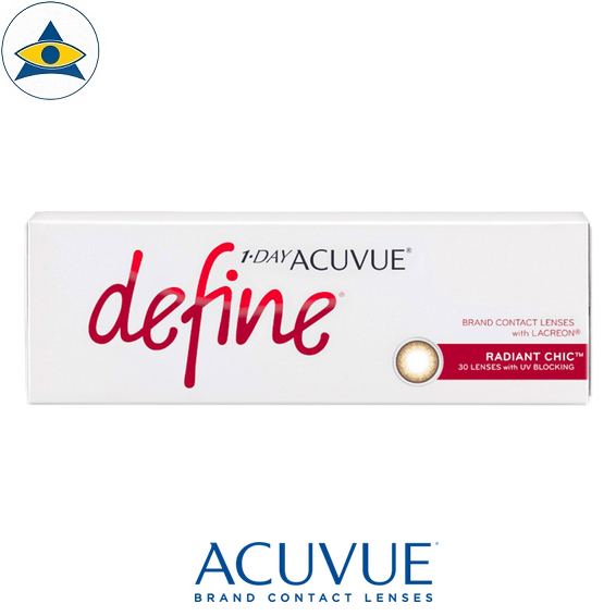 acuvue define daily 1 day radiant chic cosmetic colour contact lenses tampines admiralty optical