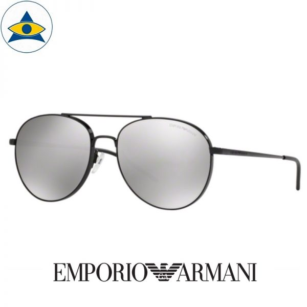 emporio armani sunglass 2040 3014:6g black w silver mirror s5817 338 2