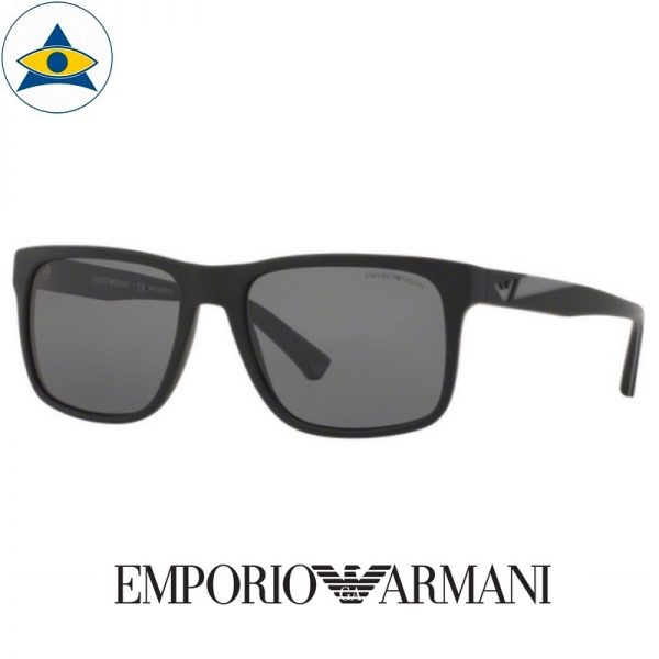 emporio armani sunglass 4071f 5042:81 black grey w grey polarizes s5618 328 2