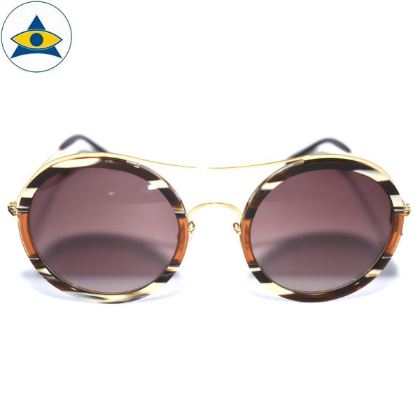 JS-7705 BrownIvoryHavana-Gold w Brown2 S54-25 1 Tampines Optical Admiralty Optical