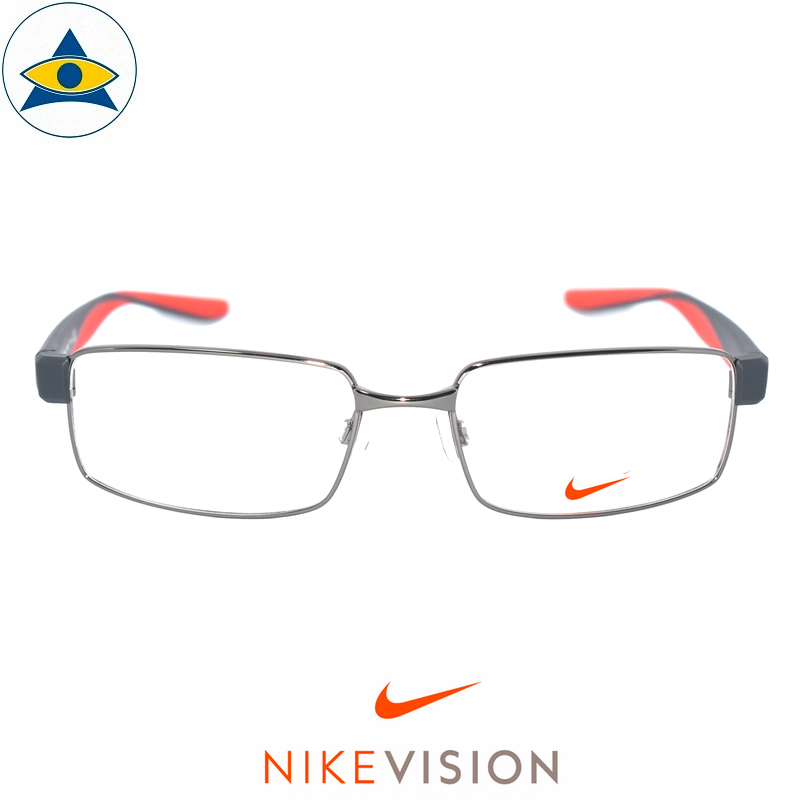 Nike 7925IN 034 silver-greyred s54-17 $268 Tampines Optical Admiralty Optical 1