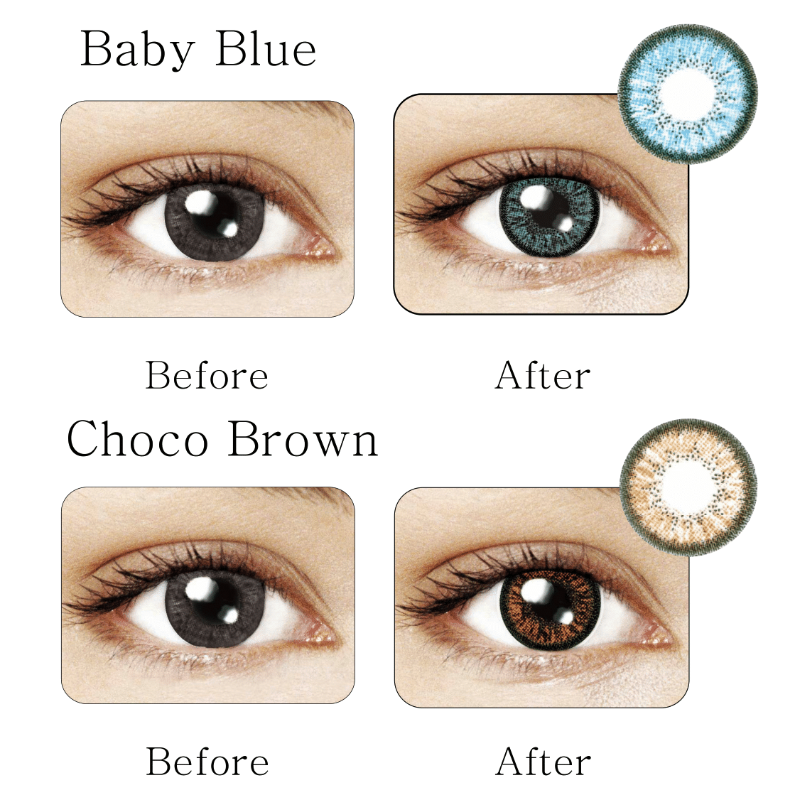 Bausch And Lomb Colored Lenses Chart