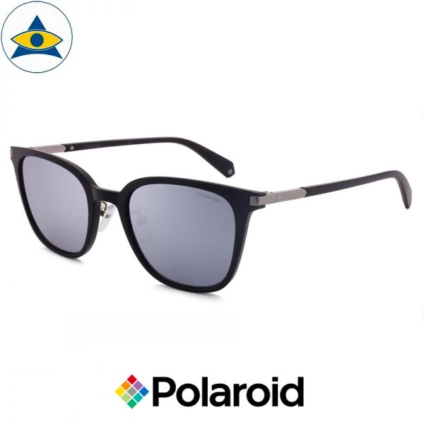 Polaroid sunglass 2072FSX 00EX Matte Black w Black Mirror s522 $138 tampines optical admiralty optical 2