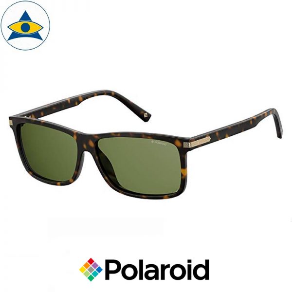 Polaroid sunglass 2075SX 086UC Turtle Shell w Green s5913 $128 tampines optical admiralty optical 2