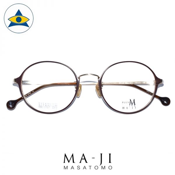 Maji Masatomo Plus M PMJ 041 C2 Purplish Brown-Gold s4920 $218 1 eyewear frame tampines admiralty optical