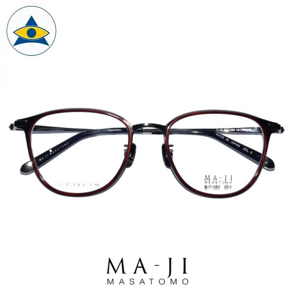 Maji Masatomo Plus M PMJ 060 C3 Maroon-Gun s5019 $308 1 eyewear frame tampines admiralty optical