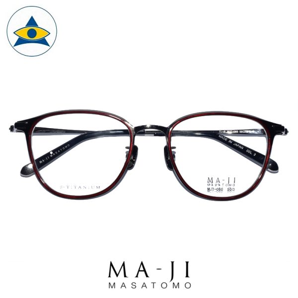 Maji Masatomo Plus M PMJ 060 C3 Maroon-Gun s5019 $308 1 eyewear frame tampines admiralty optical