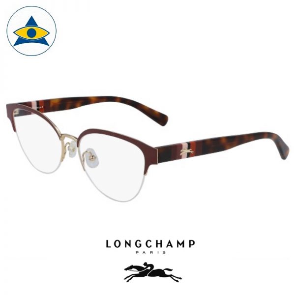 Long Champ 2110 C604 Burgundy Havana S5317 $238 1 eyewear optical spectacle glasses tampines admiralty optical