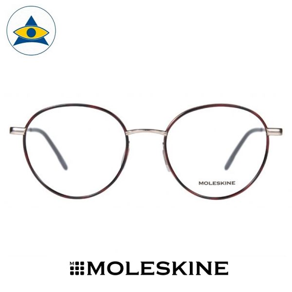 MO2113-43-49-18-145-Lt-Rose-Gold-w-Red-Havana-rim-Lt-Rose-Gold-A-1Moleskine frames Tampines Optical Admiralty