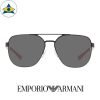 emporio armani sunglass 2064 3223:81 black silver red with grey s6218 328 1
