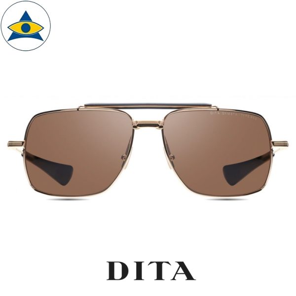 dita SYMETA – TYPE 403 DTS126 White Gold Black with Brown Lens s6216 $ 1 tampines admiralty optical