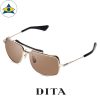 dita SYMETA – TYPE 403 DTS126 White Gold Black with Brown Lens s6216 $ 2 tampines admiralty optical