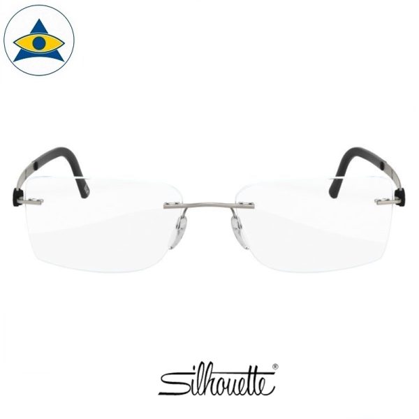 Silhouette eyewear 5446 Accent Titan Rimless 6061 Ruthenium-Black s5219 $458 1