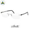 Silhouette eyewear 5446 Accent Titan Rimless 6061 Ruthenium-Black s5219 $458 2