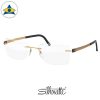 Silhouette eyewear 5450 Accent Titan Rimless 6051 Gold-Black s5521 $458 2