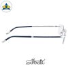 Silhouette eyewear 5528 Prestige Rimless 7001 Rhodium-Navy s54-17 $838 3