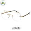 Silhouette eyewear 5528 Prestige Rimless 7521 Gold-Black s4820 $838 2