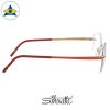 Silhouette eyewear 5529 Momentum Rimless 3021 Gold-Siena Red s5317 $518 3