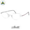 Silhouette eyewear 5529 Momentum Rimless 4005 Rhodioum-Heather Violet s5617 $518 2