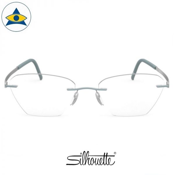 Silhouette eyewear 5529 Momentum Rimless 5011 Silver-Azure Blue s5317 $518 1