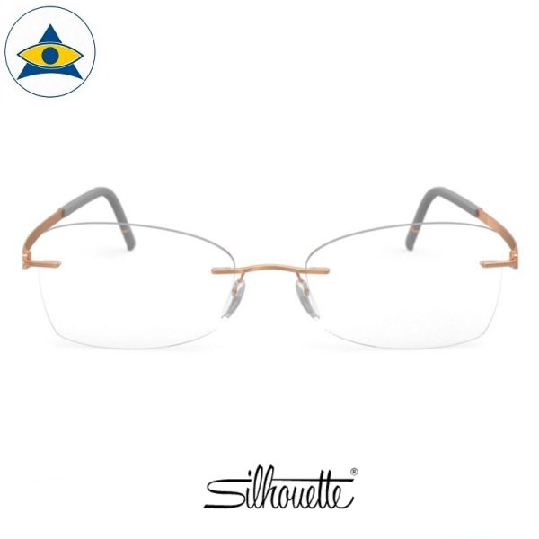 Silhouette eyewear 5529 Momentum Rimless 6521 Rose Gold-Highland Grey s5219 $518 1