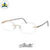 Silhouette eyewear 5529 Momentum Rimless 6521 Rose Gold-Highland Grey s5219 $518 2