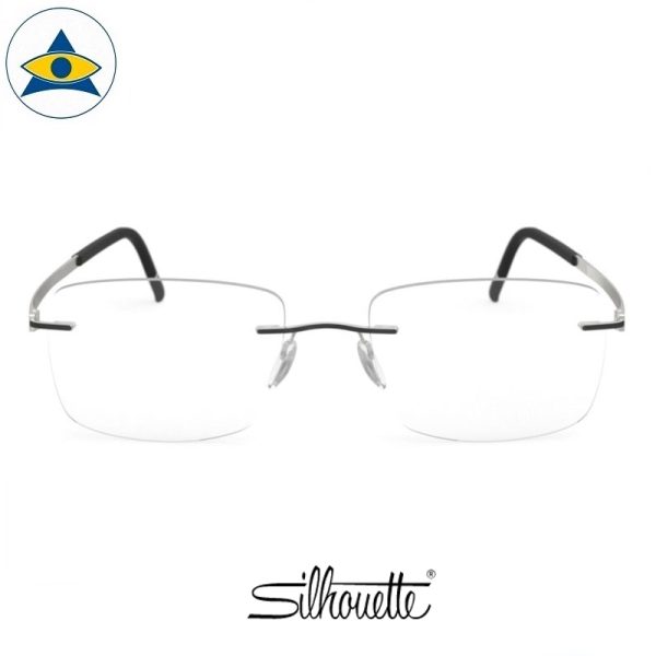 Silhouette eyewear 5529 Momentum Rimless 9011 Titanium-Iceland Black s5419 $518 1