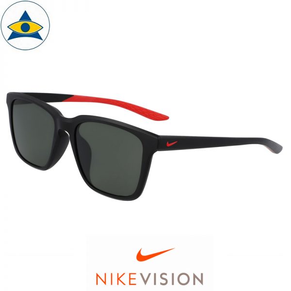 Nike Sunglass DC 7445 RHYME AF 010 Matte Black-Red w Green s56-18 178 Tampines Optical Admiralty Optical 0
