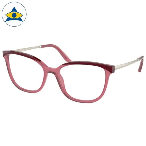 Prada Eyewear VPR 07WVF 08N BORDEAUX:OPAL CHERRY-Gold s5417 358 Tampines Optical Admiralty Optical 1