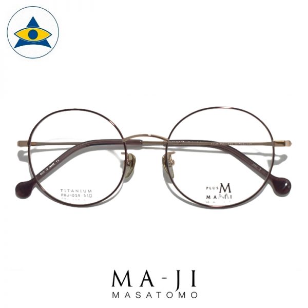 Maji Masatomo Plus M PMJ 056 C2 Brown Rose Gold s51-20 $218 1 eyewear frame tampines admiralty optical