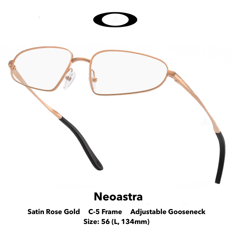 OAKLEY 3116 NEOASTRA 02 SATIN Rose Gold s56 $239 Tampines Admiralty Optical 1 NeoAstra Satin Rose Gold